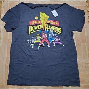 Mighty Morphin Power Rangers Black Heather T-Shirt Mens Size 3XL NWT
